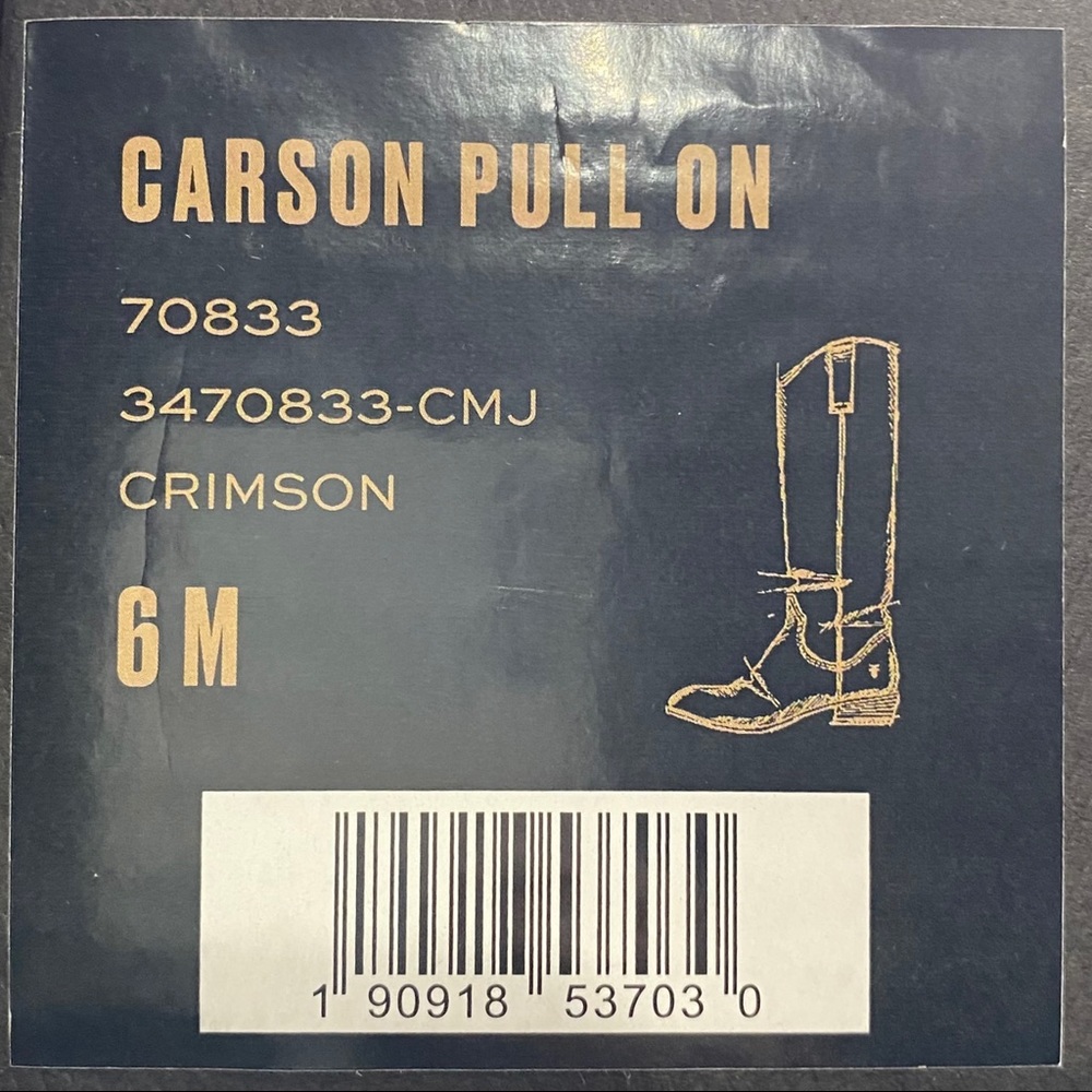 NEW Frye Carson Leather Pull On Heeled Tall Riding Boot in Crimson Red Size 6 - Picture 11 of 12